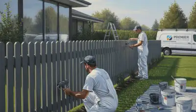 Fence painting in Mesa, AZ by Mesa Paint Pros for curb appeal and weather protection