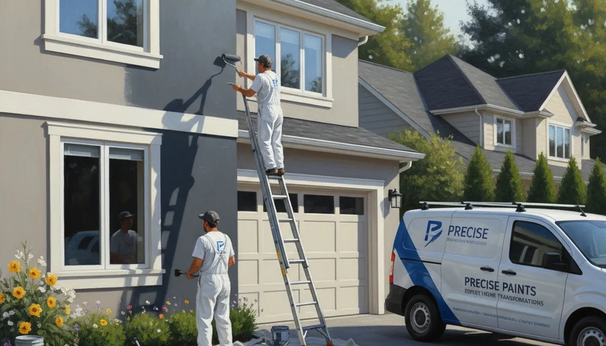 Mesa, AZ house painters applying durable exterior paint on a desert home
