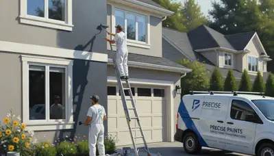 Mesa, AZ house painters applying durable exterior paint on a desert home