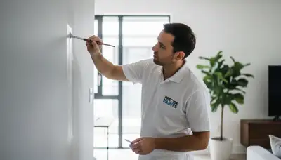 Mesa, AZ painter repairing wall scuffs and paint chips with touch-up service