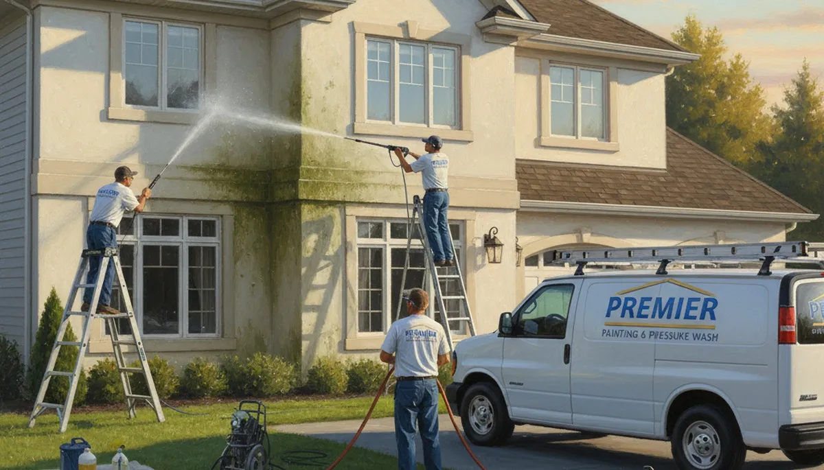 Mesa, AZ pressure cleaning for painting prep, removing dust and grime from exterior surfaces