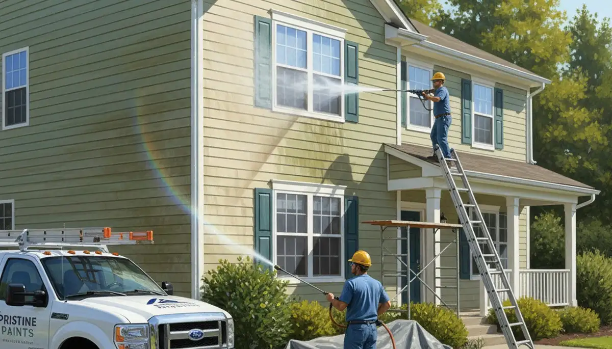 Vinyl siding pressure cleaning in Mesa, AZ for cleaner, brighter exterior surfaces