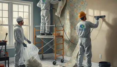 Mesa, AZ wallpaper removal service preparing walls for a smooth new paint finish